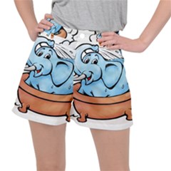 Elephant Bad Shower Women s Ripstop Shorts by Amaryn4rt