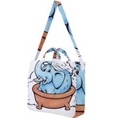 Elephant Bad Shower Square Shoulder Tote Bag by Amaryn4rt