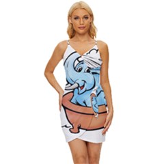 Elephant Bad Shower Wrap Tie Front Dress by Amaryn4rt