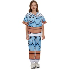 Elephant Bad Shower Kids  T-shirt And Pants Sports Set by Amaryn4rt