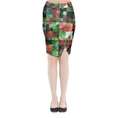 Paper Background Color Graphics Midi Wrap Pencil Skirt by Amaryn4rt