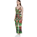 Paper Background Color Graphics V-Neck Camisole Jumpsuit View2