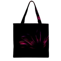 Purple Flower Pattern-design-abstract-background Zipper Grocery Tote Bag by Amaryn4rt