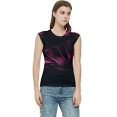 Purple Flower Pattern-design-abstract-background Women s Raglan Cap Sleeve T-shirt by Amaryn4rt