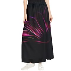 Purple Flower Pattern-design-abstract-background Maxi Chiffon Skirt by Amaryn4rt