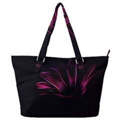 Purple Flower Pattern-design-abstract-background Full Print Shoulder Bag