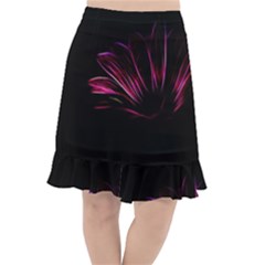 Purple Flower Pattern-design-abstract-background Fishtail Chiffon Skirt by Amaryn4rt