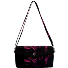 Purple Flower Pattern-design-abstract-background Removable Strap Clutch Bag