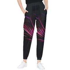 Purple Flower Pattern-design-abstract-background Women s Tapered Pants by Amaryn4rt