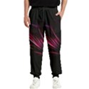 Purple Flower Pattern-design-abstract-background Men s Elastic Waist Pants View1