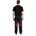 Purple Flower Pattern-design-abstract-background Men s Elastic Waist Pants View2