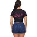 Purple Flower Pattern-design-abstract-background Side Button Cropped T-Shirt View4