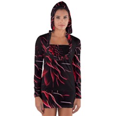 Pattern Design Abstract Background Long Sleeve Hooded T-shirt by Amaryn4rt