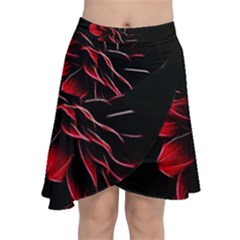 Pattern Design Abstract Background Chiffon Wrap Front Skirt