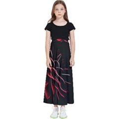 Pattern Design Abstract Background Kids  Flared Maxi Skirt by Amaryn4rt