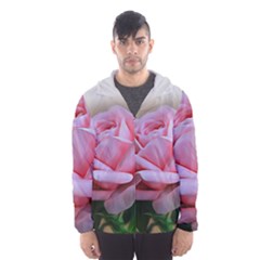 Rose Pink Flowers Pink Saturday Men s Hooded Windbreaker by Amaryn4rt