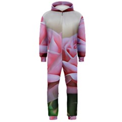 Rose Pink Flowers Pink Saturday Hooded Jumpsuit (men)