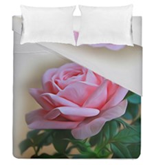 Rose Pink Flowers Pink Saturday Duvet Cover Double Side (queen Size) by Amaryn4rt