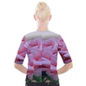 Rose Pink Flowers Pink Saturday Cropped Button Cardigan View2