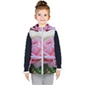 Rose Pink Flowers Pink Saturday Kids  Hooded Puffer Vest View1