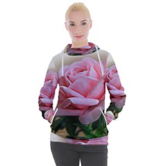 Rose Pink Flowers Pink Saturday Women s Hooded Pullover by Amaryn4rt