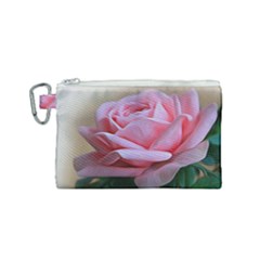 Rose Pink Flowers Pink Saturday Canvas Cosmetic Bag (small) by Amaryn4rt