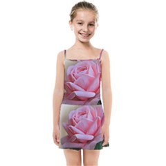 Rose Pink Flowers Pink Saturday Kids  Summer Sun Dress by Amaryn4rt