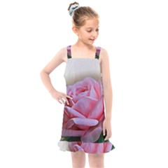 Rose Pink Flowers Pink Saturday Kids  Overall Dress by Amaryn4rt