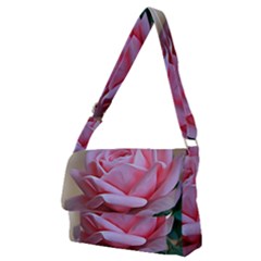 Rose Pink Flowers Pink Saturday Full Print Messenger Bag (m)