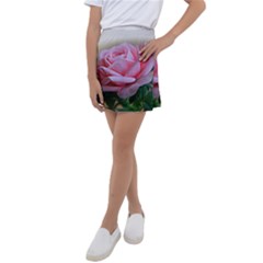 Rose Pink Flowers Pink Saturday Kids  Tennis Skirt by Amaryn4rt