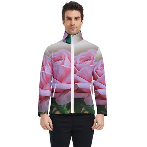 Rose Pink Flowers Pink Saturday Men s Bomber Jacket by Amaryn4rt