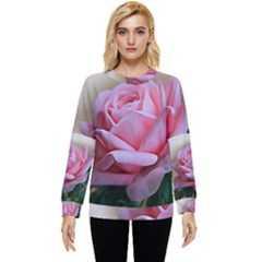 Rose Pink Flowers Pink Saturday Hidden Pocket Sweatshirt by Amaryn4rt