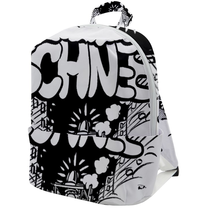 Snow Removal Winter Word Zip Up Backpack