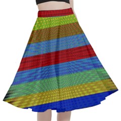 Pattern Background A-line Full Circle Midi Skirt With Pocket by Amaryn4rt