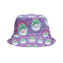 Background Floral Pattern Purple Inside Out Bucket Hat by Amaryn4rt