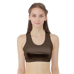 Fabric Pattern Texture Background Sports Bra With Border by Amaryn4rt