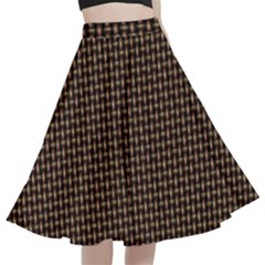 Fabric Pattern Texture Background A-line Full Circle Midi Skirt With Pocket by Amaryn4rt