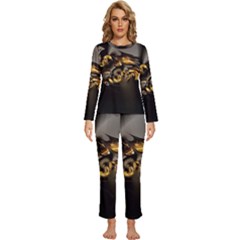 Fractal Mathematics Abstract Womens  Long Sleeve Lightweight Pajamas Set