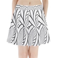 Fractal Symmetry Pattern Network Pleated Mini Skirt by Amaryn4rt