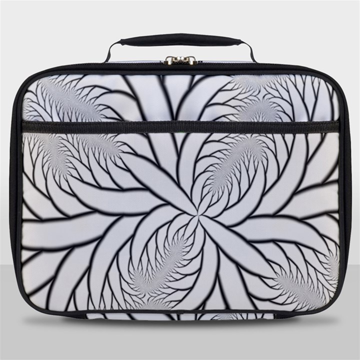 Fractal Symmetry Pattern Network Full Print Lunch Bag