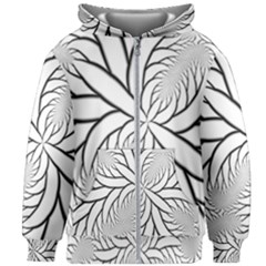 Fractal Symmetry Pattern Network Kids  Zipper Hoodie Without Drawstring by Amaryn4rt