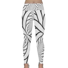 Fractal Symmetry Pattern Network Lightweight Velour Classic Yoga Leggings by Amaryn4rt