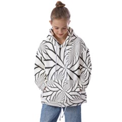 Fractal Symmetry Pattern Network Kids  Oversized Hoodie by Amaryn4rt