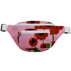 Flowers Butterflies Red Flowers Fanny Pack by Sarkoni