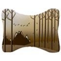 Landscape Trees Wallpaper Mountains Velour Seat Head Rest Cushion View1