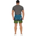 Vector Graphic Mountains Snow Wolf Men s Runner Shorts View4