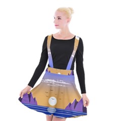 Vector Graphic Clipart Mountains Suspender Skater Skirt by Sarkoni