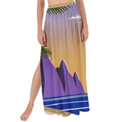 Vector Graphic Clipart Mountains Maxi Chiffon Tie-up Sarong by Sarkoni