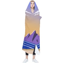 Vector Graphic Clipart Mountains Wearable Blanket by Sarkoni