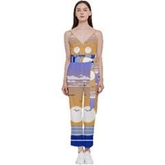 Vector Graphic Clipart Mountains V-neck Camisole Jumpsuit by Sarkoni